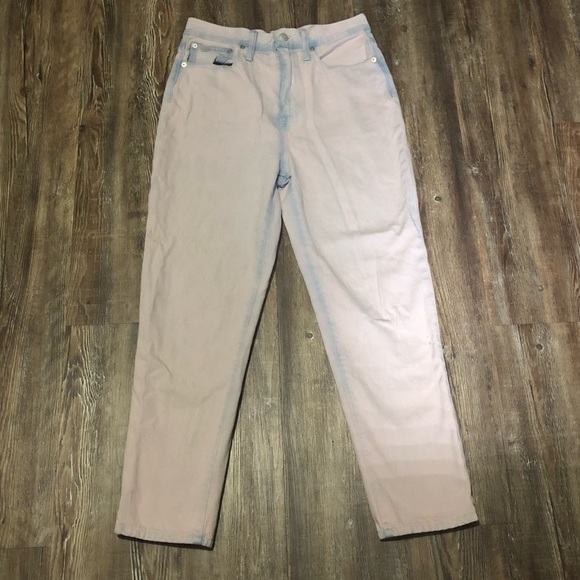 Madewell Jeans Women's 27 The Momjean Overdyed High Rise Straight Leg Preppy - Picture 1 of 8